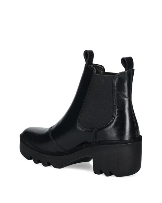 Fly London Black Stiefel Mit Blockabsatz