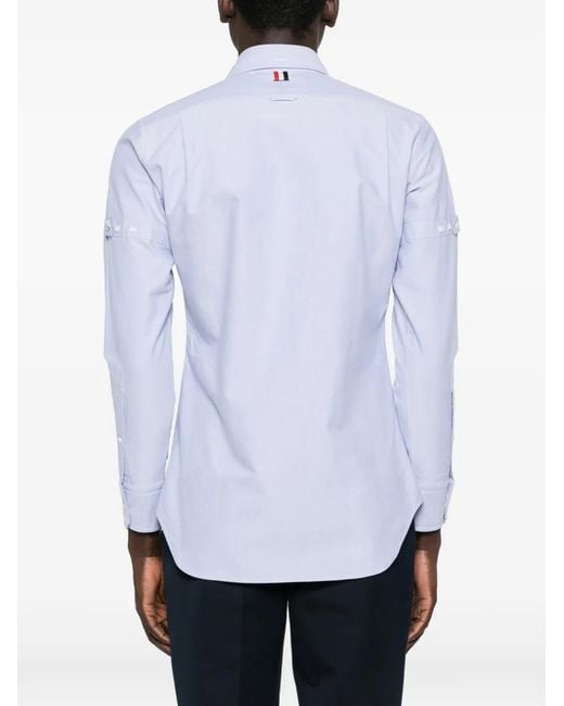 Thom Browne White Chemise Boutonnée À Manches Longues for men