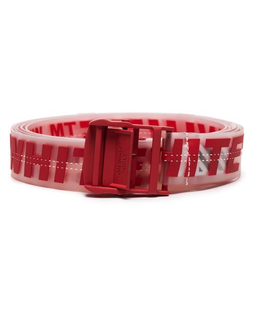 Cintura Industrial con stampa da Uomo di Off-White c/o Virgil Abloh in  Rosso | Lyst