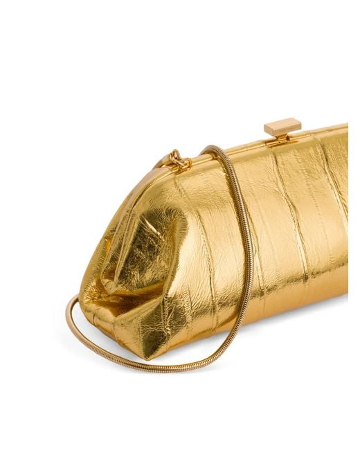 Alberta Ferretti Metallic Gesteppte Clutch
