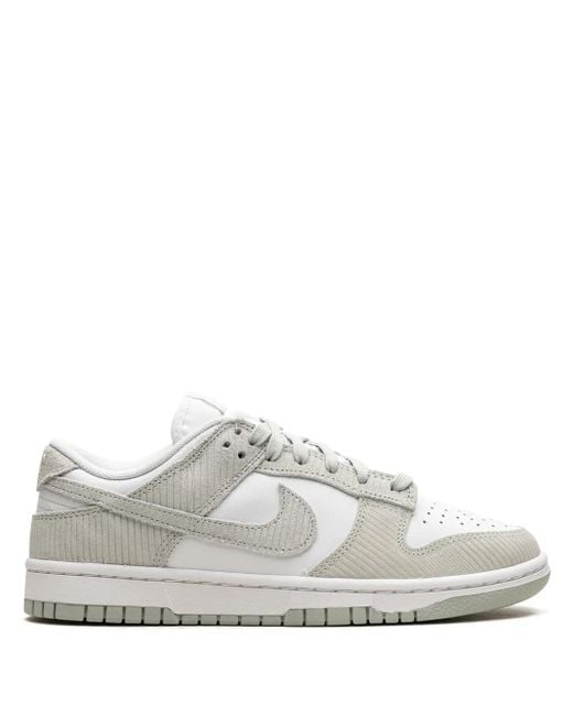 Nike White Dunk Low "Corduroy" Sneakers