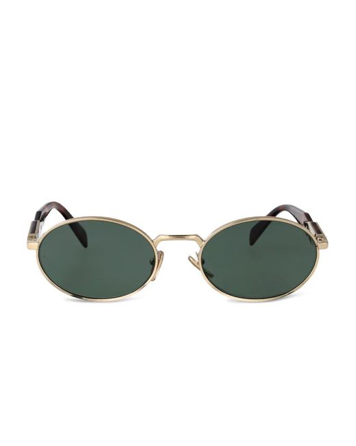 Prada Green Oval-Framed Sunglasses