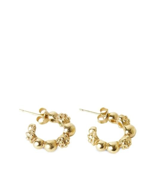 Paola Sighinolfi Metallic Half-Hoop Textured Earrings