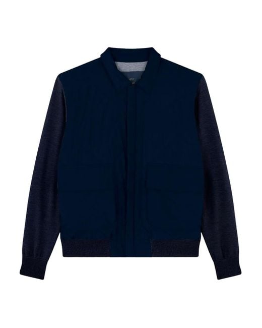 Paul & Shark Blue Patch-Pocket Jacket for men