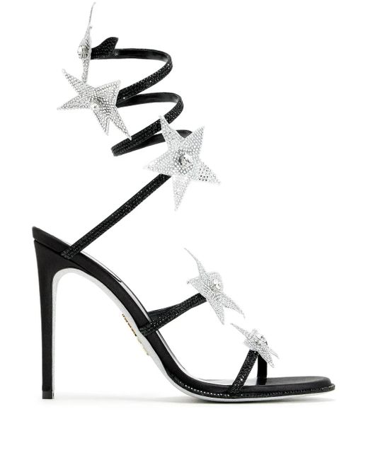 Rene Caovilla Black 105Mm Cleo Sandals