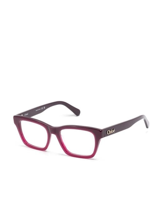 Chloé Multicolor Rectangle-Frame Glasses