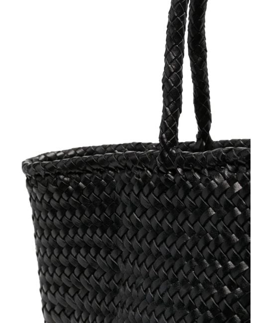 Dragon Diffusion Black Grace Basket Leather Tote Bag
