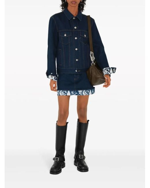 Burberry Blue Japanese Denim Miniskirt