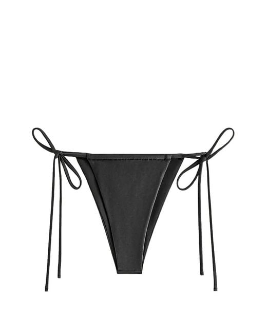 Kith Black Tie-Fastening Bikini Bottom