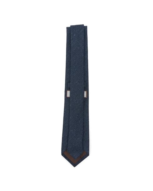 Canali Blue Micro-Pattern Silk Tie for men