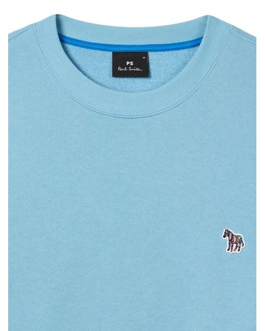 Paul Smith Blue Zebra-Motif Crew-Neck Sweatshirt for men