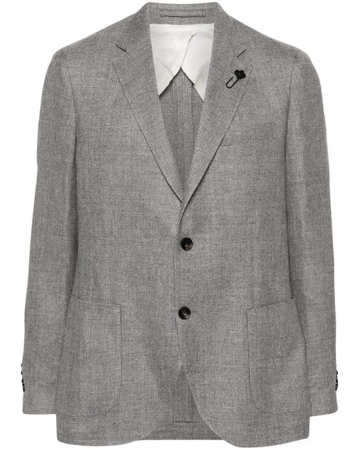 Lardini Gray Special Single-Breasted Blazer for men
