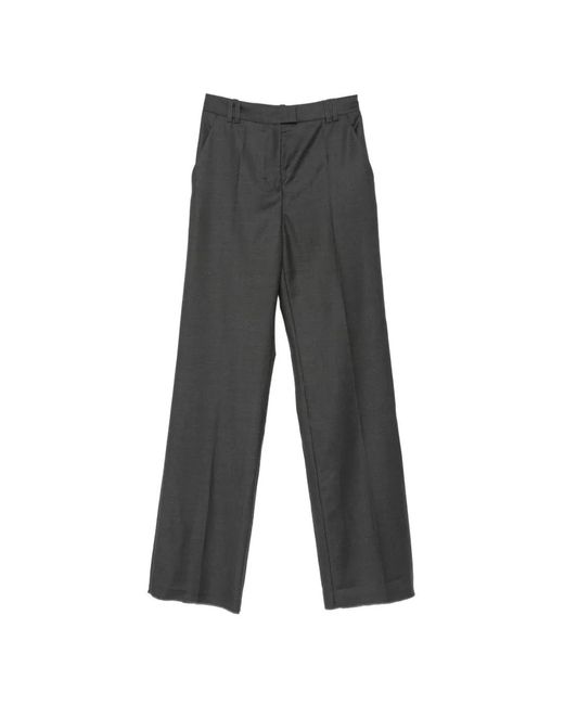 Barbara Bui Gray Pressed-Crease Trousers