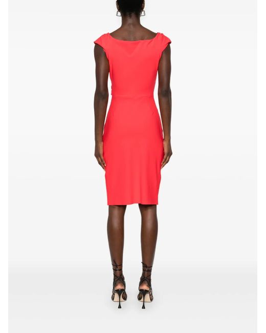 Robe Mi-Longue À Détails Drapés La Petite Robe Di Chiara Boni en coloris Red