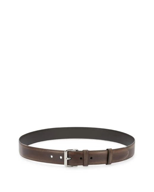 Prada White Leather Buckle-Fastening Belt for men
