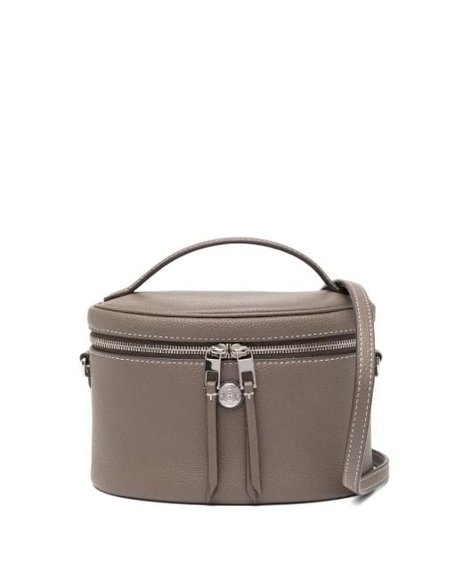 Tory Burch Gray Soft Pebbled Vanity Case