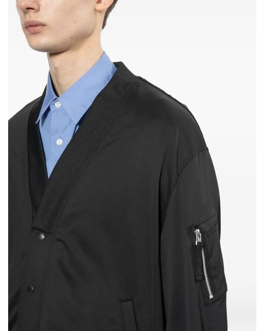 Comme des Garçons Black V-Neck Jacket for men
