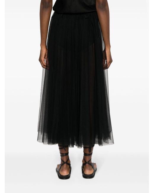 Forte Forte Black Chic Tulle Skirt With Jersey Coulotte