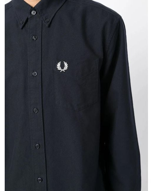 Fred Perry Oxford Overhemd in het Blue voor heren