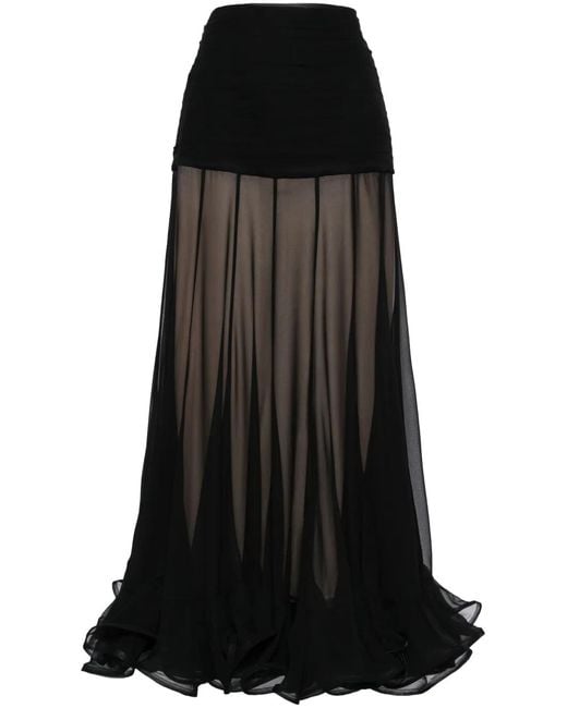 Zimmermann Black Illustration Flounce Skirt