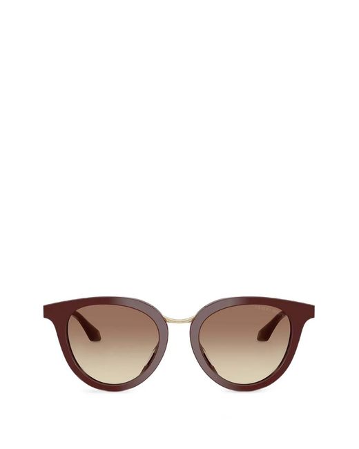 Giorgio Armani Brown Round-Frame Sunglasses