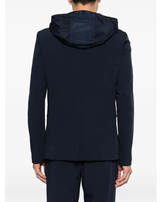 ALPHATAURI Blue Hooded Pocket Blazer