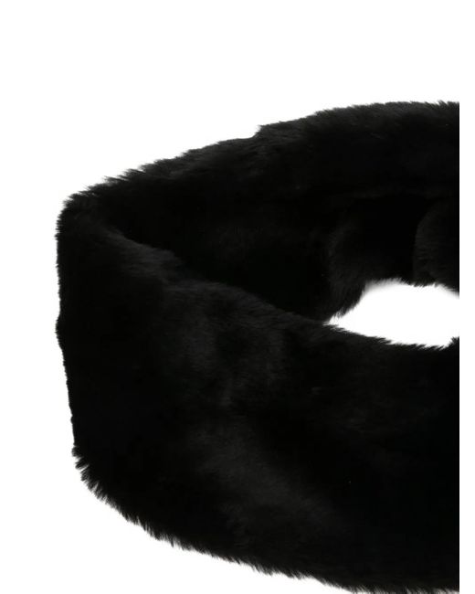 Totême Black Shearling Headband