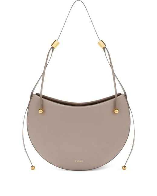 Furla White Kleine Moonstone Schultertasche