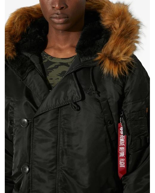 Chaqueta Con Capucha Alpha Industries de hombre de color Black