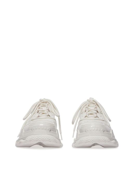 Balenciaga White Triple S Patent-finish Sneakers
