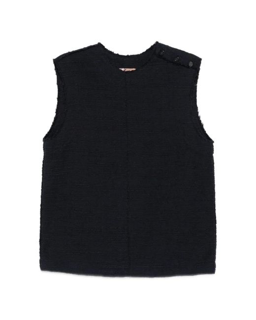 N°21 Black Blouse À Col Boutonné