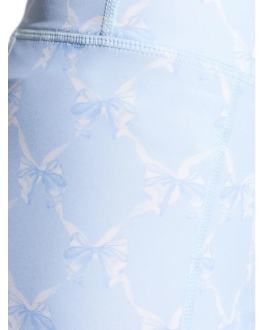 LoveShackFancy Blue Leggings Mit Schleifenmuster