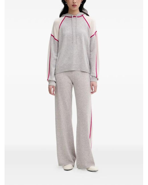 From Future Gray Side-Stripe Drawstring Track Pants