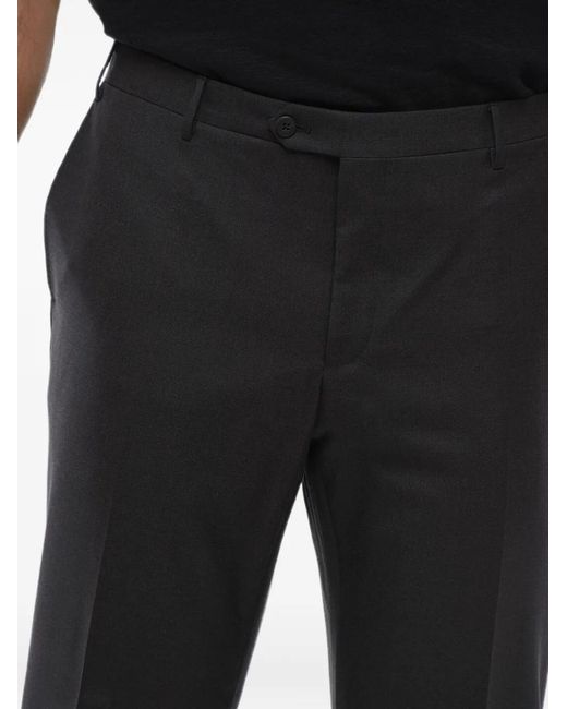 Corneliani Black Virgin Wool Trousers for men
