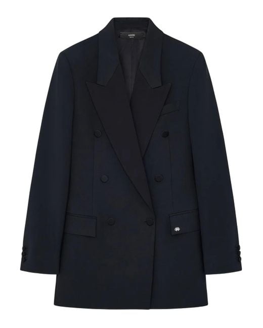 Amiri Blue Double-Breasted Blazer