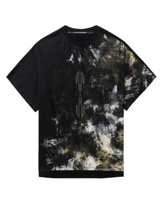 Julius T-Shirt mit Batikmuster in Black für Herren