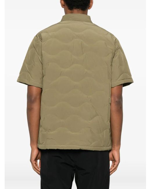 Snow Peak Green Pull Matelassé À Fermeture Zippée