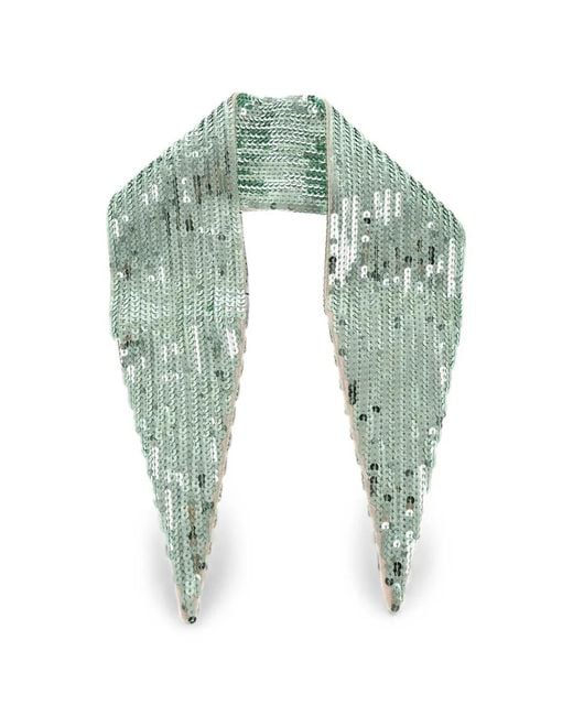 DSquared² Green Sequin-Embellished Scarf
