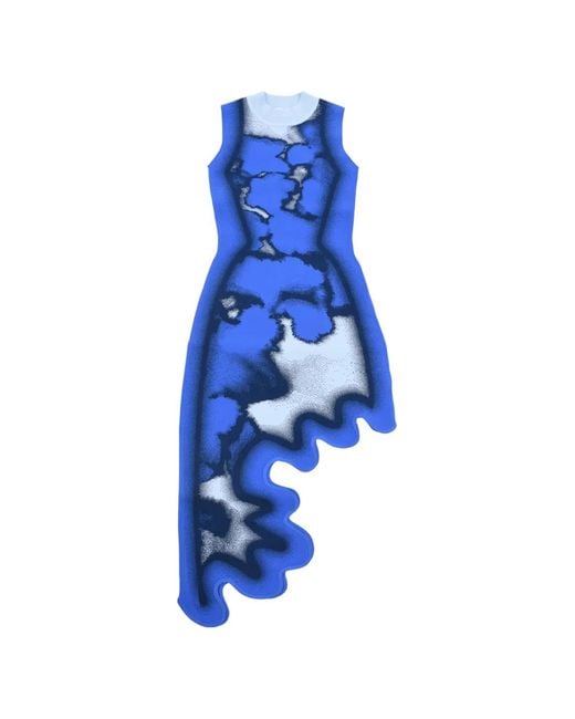 Ph5 Blue Tie-Dye Midi Dress