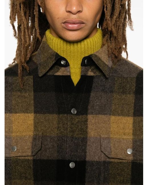 Rick Owens Black Checked Shirt for men