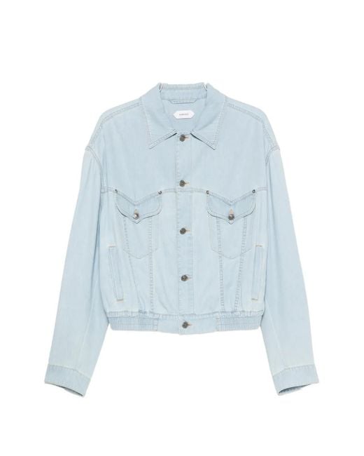 Versace Blue Elasticated-Waist Jacket for men