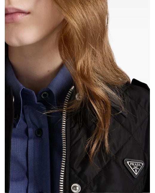 Giacca Trapuntata di Prada in Black