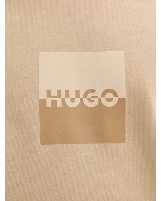 Hoodie À Logo Imprimé HUGO pour homme en coloris Natural
