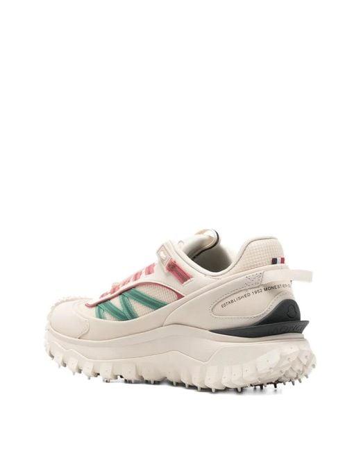 Moncler White Logo-Print Sneakers for men