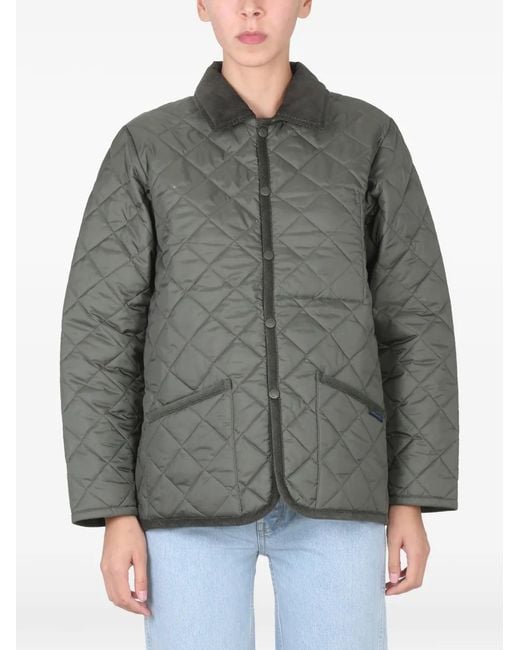 Lavenham Gray Corduroy Quilted Jacket