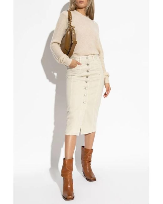 Isabel Marant White Silk-Alpaca-Cashmere Mini Sweater