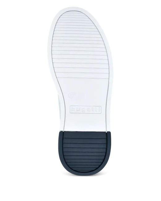 Bugatti White Perforated Logo Sneakers for men