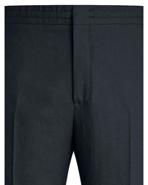 Zegna Blue Elastic-Waist Trousers for men