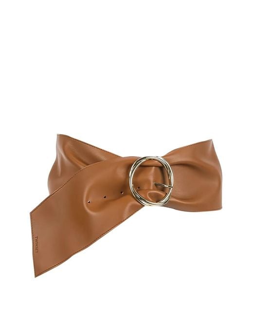 Twinset Brown Buckle-Fastening Wide Belt