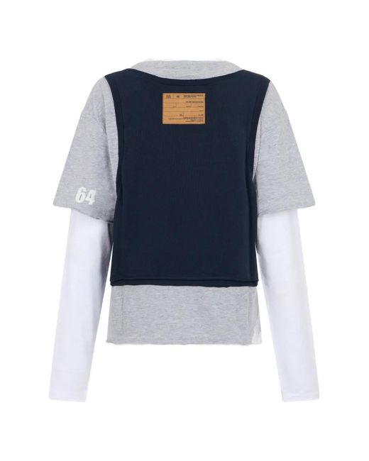 DSquared² Blue Layered2 Breezy-Fit Pullover